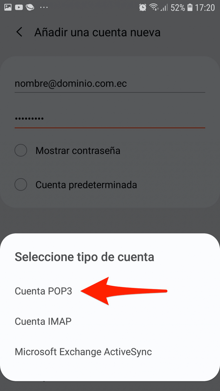 Manual para configurar correo electrónico POP3 en Android