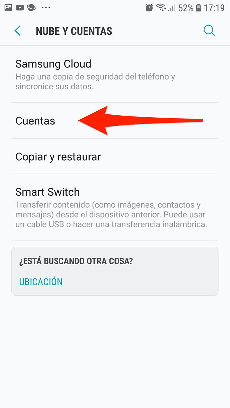 Android Mail configurar cuenta POP3 Nube y Cuentas